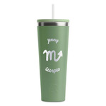 Zodiac Constellations RTIC Everyday Tumbler with Straw - 28oz - Light Green - Double-Sided (Personalized)