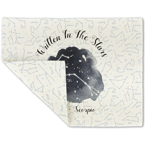 Custom Zodiac Constellations Double-Sided Linen Placemat - Single w/ Name or Text