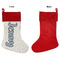 Zodiac Constellations Linen Stockings w/ Red Cuff - Front & Back (APPROVAL)