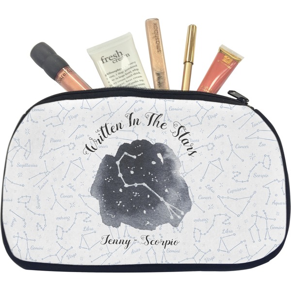 Custom Zodiac Constellations Makeup / Cosmetic Bag - Medium (Personalized)