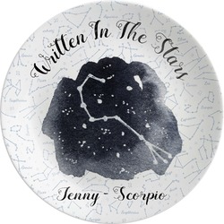 Zodiac Constellations Melamine Plate - 10" (Personalized)