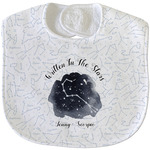 Zodiac Constellations Velour Baby Bib w/ Name or Text