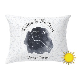 Zodiac Constellations Outdoor Throw Pillow (Rectangular) (Personalized)
