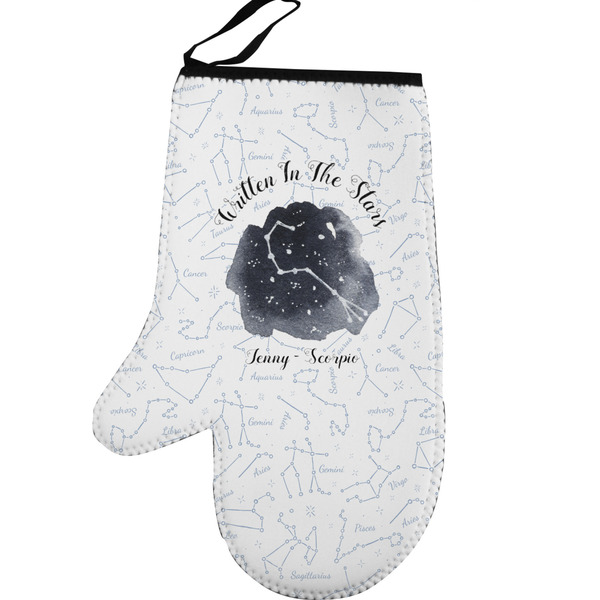 Custom Zodiac Constellations Left Oven Mitt (Personalized)