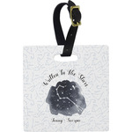 Zodiac Constellations Plastic Luggage Tag - Square w/ Name or Text