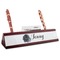 Zodiac Constellations Red Mahogany Nameplates with Business Card Holder - Angle