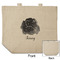 Zodiac Constellations Reusable Cotton Grocery Bag - Front & Back View