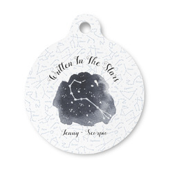 Zodiac Constellations Round Pet ID Tag - Small (Personalized)
