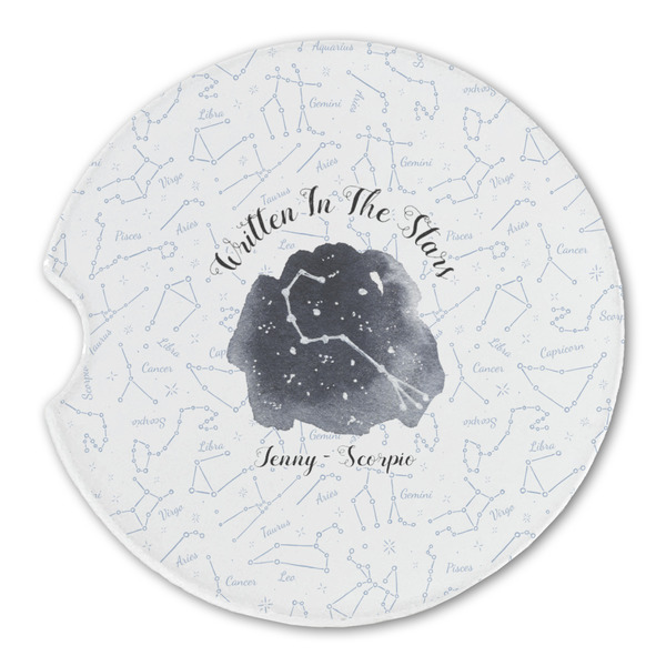 Custom Zodiac Constellations Sandstone Car Coaster - Single (Personalized)