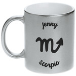 Zodiac Constellations Metallic Silver Mug (Personalized)