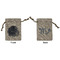 Zodiac Constellations Small Burlap Gift Bag - Front and Back