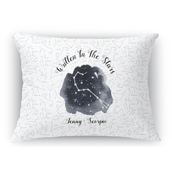 Zodiac Constellations Rectangular Throw Pillow Case - 12"x18" (Personalized)