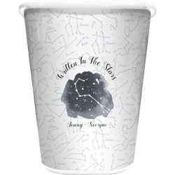 Zodiac Constellations Waste Basket - Double Sided (White) (Personalized)