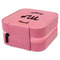 Zodiac Constellations Travel Jewelry Boxes - Leather - Pink - View from Rear