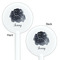 Zodiac Constellations White Plastic 5.5" Stir Stick - Double Sided - Round - Front & Back