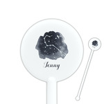 Zodiac Constellations 5.5" Round Plastic Stir Sticks - White - Double Sided (Personalized)