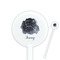 Zodiac Constellations White Plastic 5.5" Stir Stick - Round - Closeup