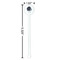 Zodiac Constellations White Plastic 5.5" Stir Stick - Round - Dimensions