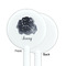 Zodiac Constellations White Plastic 5.5" Stir Stick - Single Sided - Round - Front & Back