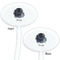 Zodiac Constellations White Plastic 7" Stir Stick - Double Sided - Oval - Front & Back