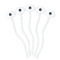 Zodiac Constellations White Plastic 7" Stir Stick - Oval - Fan