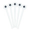 Zodiac Constellations White Plastic 7" Stir Stick - Round - Fan View