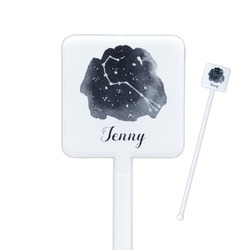 Zodiac Constellations Square Plastic Stir Sticks - Double Sided (Personalized)