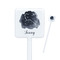 Zodiac Constellations White Plastic Stir Stick - Square - Closeup