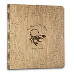 Zodiac Constellations Wood 3-Ring Binder - 1" Letter Size (Personalized)