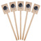 Zodiac Constellations Wooden 6.25" Stir Stick - Rectangular - Fan View