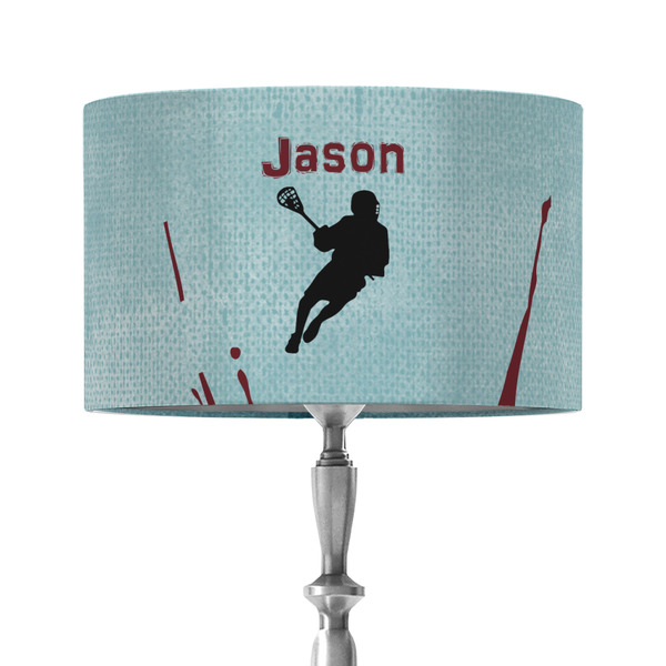 Custom Lacrosse 12" Drum Lamp Shade - Fabric (Personalized)