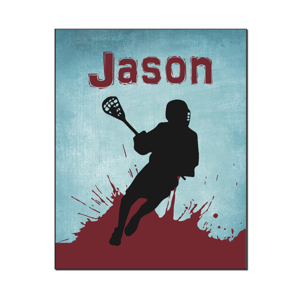 Custom Lacrosse Wood Print - 16x20 (Personalized)