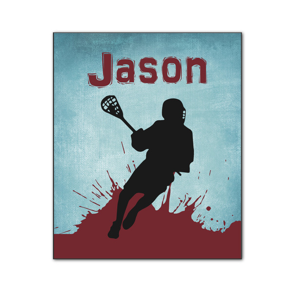 Custom Lacrosse Wood Print - 20x24 (Personalized)