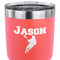 Lacrosse 30 oz Stainless Steel Ringneck Tumbler - Coral - CLOSE UP