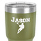 Lacrosse 30 oz Stainless Steel Ringneck Tumbler - Olive - Close Up