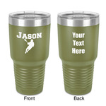 Lacrosse 30 oz Stainless Steel Tumbler - Olive - Double-Sided (Personalized)