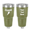 Lacrosse 30 oz Stainless Steel Ringneck Tumbler - Olive - Double Sided - Front & Back