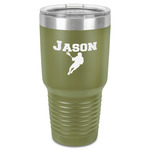 Lacrosse 30 oz Stainless Steel Tumbler - Olive - Single-Sided (Personalized)