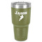 Lacrosse 30 oz Stainless Steel Ringneck Tumbler - Olive - Front