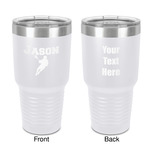 Lacrosse 30 oz Stainless Steel Tumbler - White - Double-Sided (Personalized)