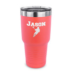 Lacrosse 30 oz Stainless Steel Tumbler - Coral - Single Sided (Personalized)