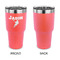 Lacrosse 30 oz Stainless Steel Ringneck Tumblers - Coral - Single Sided - APPROVAL