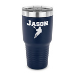 Lacrosse 30 oz Stainless Steel Tumbler - Navy - Single Sided (Personalized)