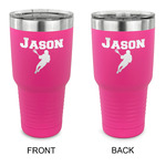 Lacrosse 30 oz Stainless Steel Tumbler - Pink - Double Sided (Personalized)