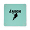 Lacrosse 6" x 6" Teal Leatherette Snap Up Tray - APPROVAL