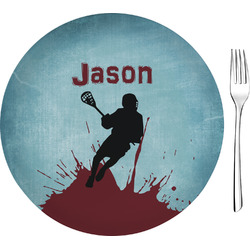 Lacrosse Glass Appetizer / Dessert Plate 8" (Personalized)