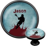 Lacrosse Cabinet Knob (Black) (Personalized)