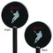 Lacrosse Black Plastic 5.5" Stir Stick - Double Sided - Round - Front & Back