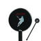 Lacrosse Black Plastic 5.5" Stir Stick - Round - Closeup