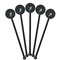 Lacrosse Black Plastic 5.5" Stir Stick - Round - Fan View